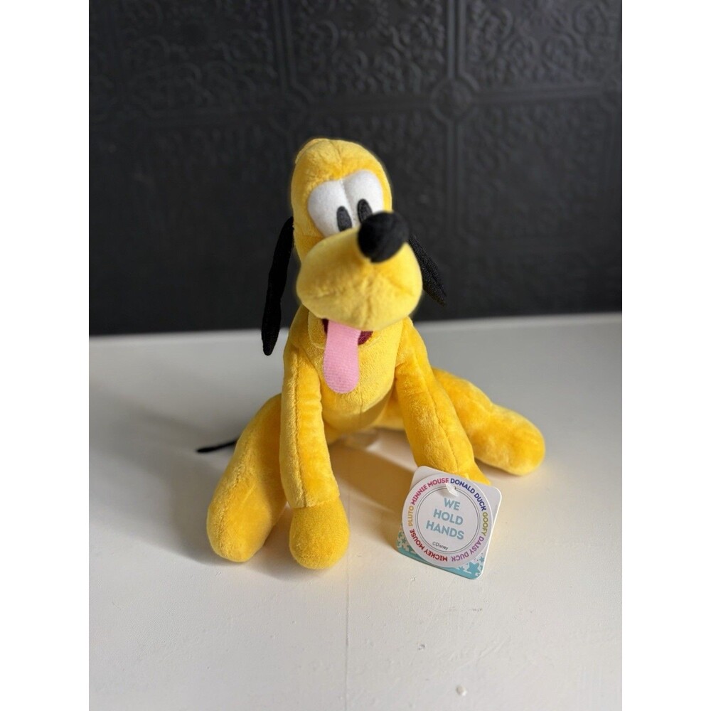 Disney Store Pluto "We Hold Hands" 9" Plush Stuffed Animal Toy NWT
